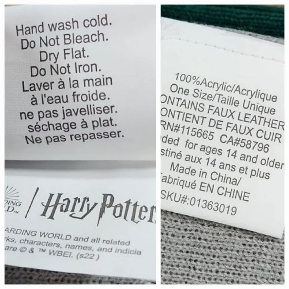 🏖NWT Harry Potter Green & Gray Slytherin Costume Set